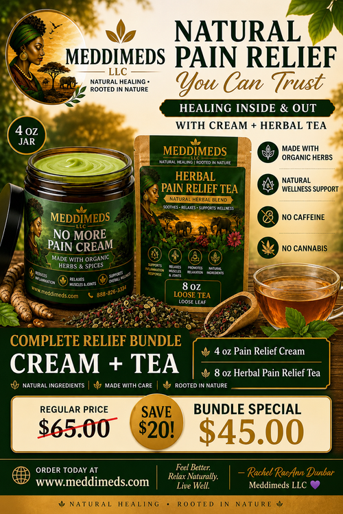 Meddimeds Natural Pain Cream and Healing Herbal Tea