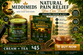 🌿Meddimeds Natural Pain Cream and Healing Herbal Tea