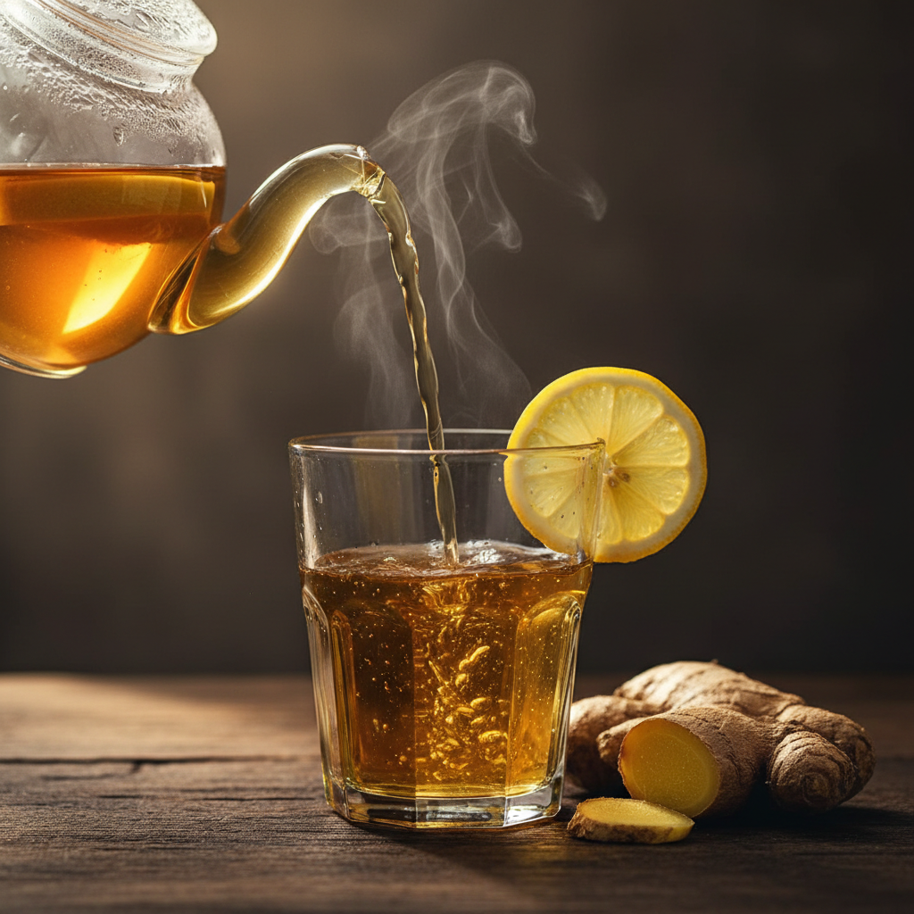 Ginger Lemon Detox Tea Pour Shot