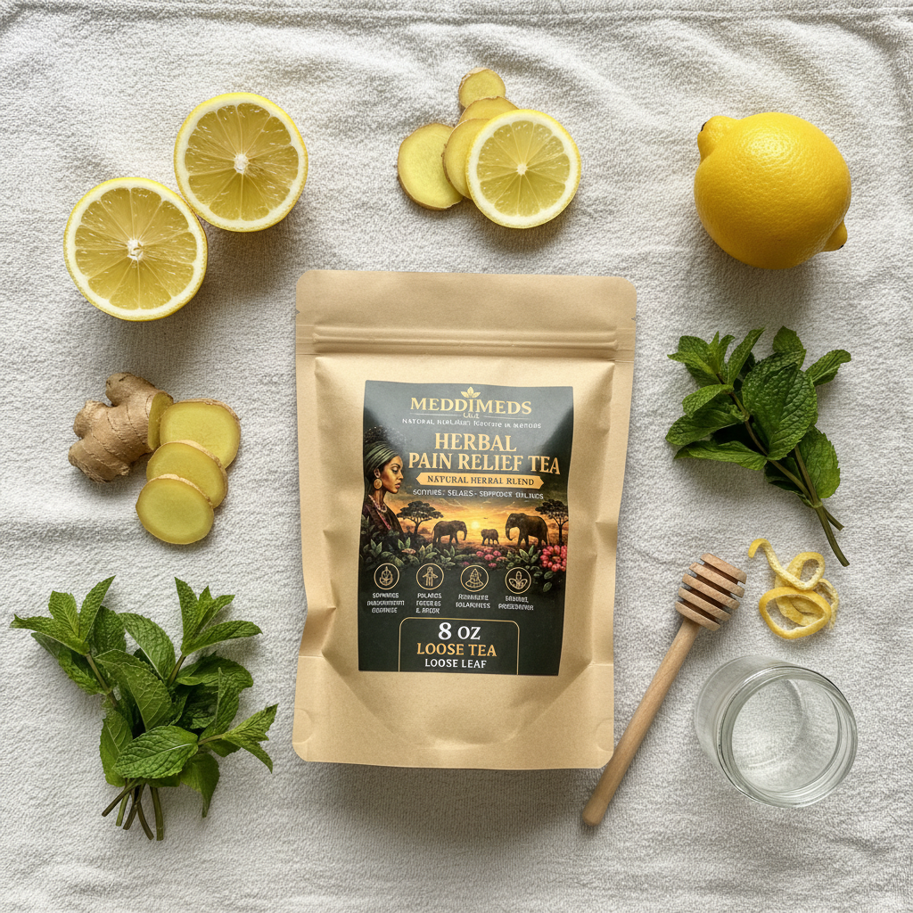 Ginger Lemon Tea - Flat Lay