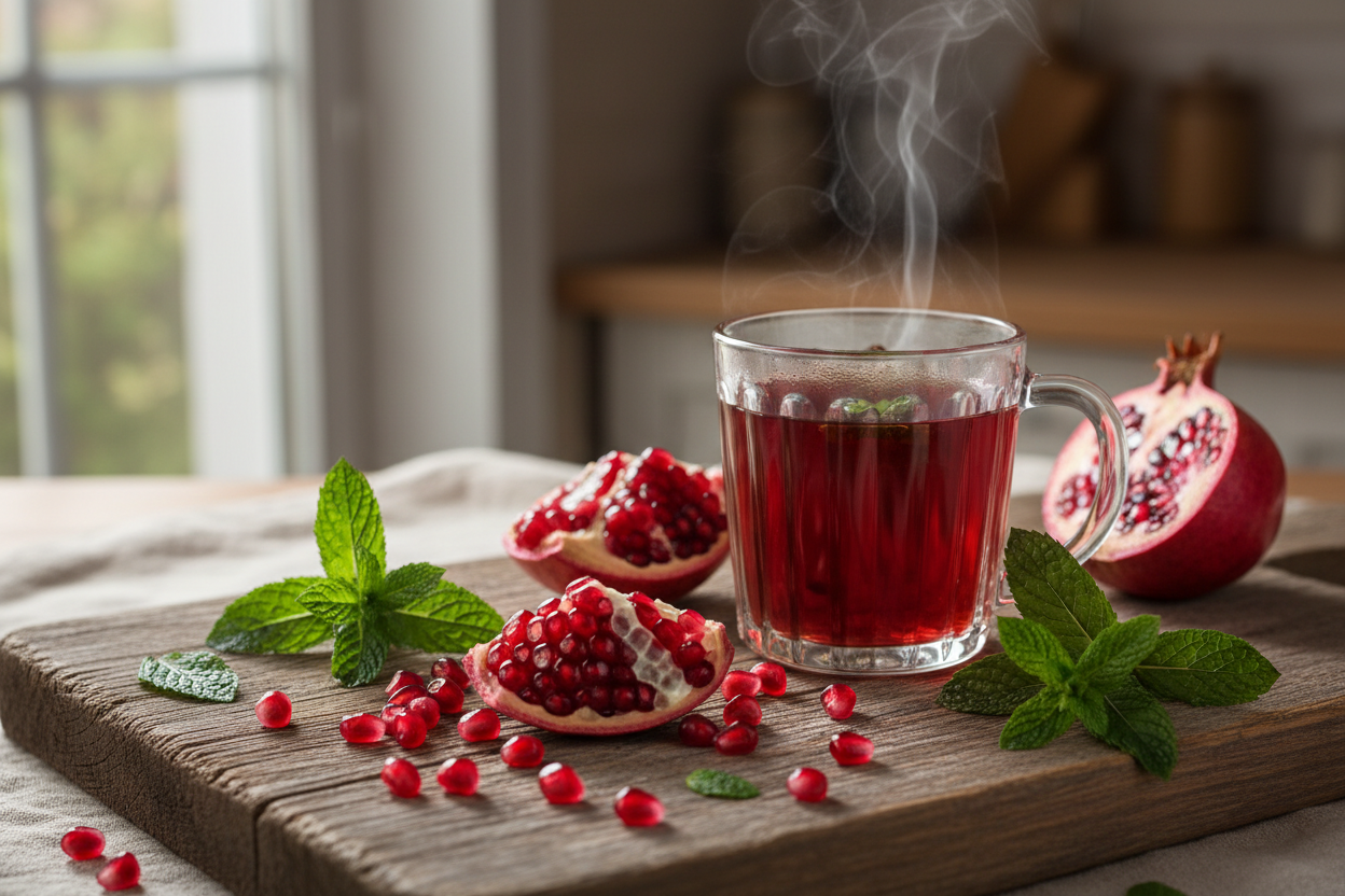 Pomegranate Peppermint Herbal Tea